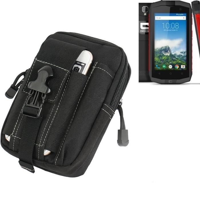 K-S-Trade Sac Ceinture Pour Crosscall Trekker X4 Compatible Avec