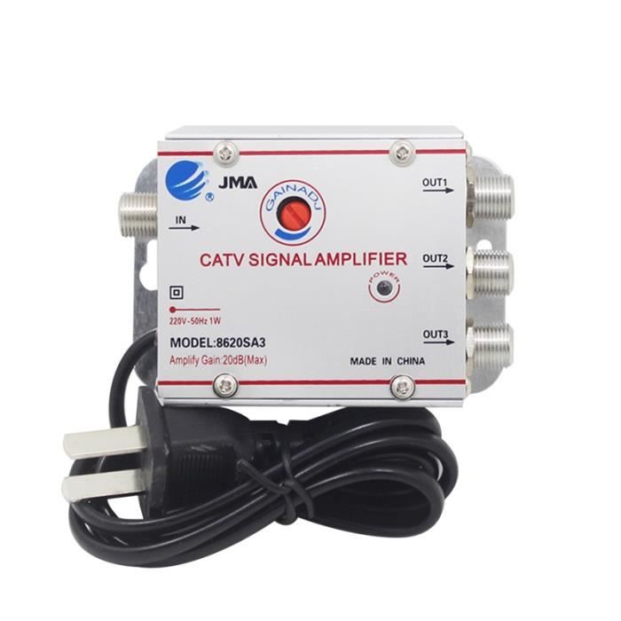 Amplificateur Antenne TV Simpls 32 DBI - USB, HD DVB, FM - Pour Améliorer Réception Télé Numérique