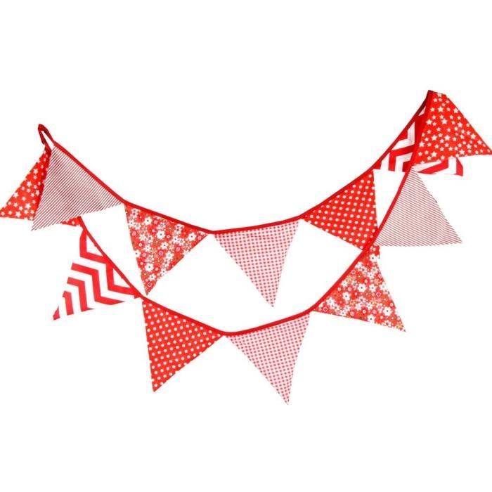 Cozary Fanions Guinguette En Tissu, Banderole Guirlande Fanion Pour Chambre D'enfant, Bannière Suspendre Pour Chambre à Coucher, Guirlande Anniversaire Ou Décoration Pour Bébé, Fête, Mariage