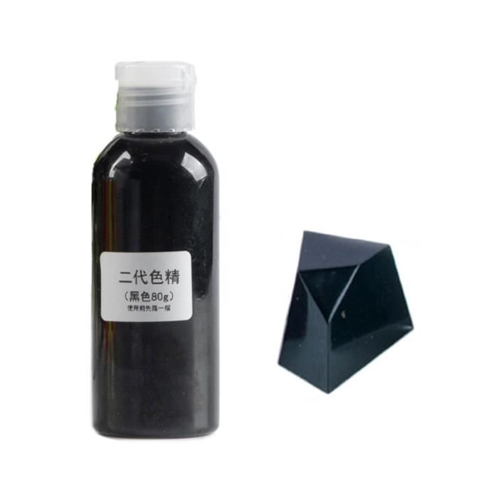 Le noir Kit De Pigments En Résine Époxy Transparente, Grande Bouteille De 80g, Colorant Colorant Colorant Col