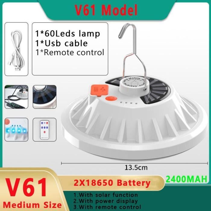 LAMPE SOLAIRE DE CAMPING AVEC TÉLÉCOMMANDE LED, à peine 24.90 EUR