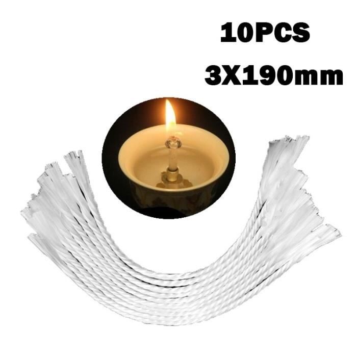 Lot De 24 Mèches En Fibre De Verre - Mèches De Rechange Pour Lampes à Huile, Bouteilles De Vin, Torches & Lanternes