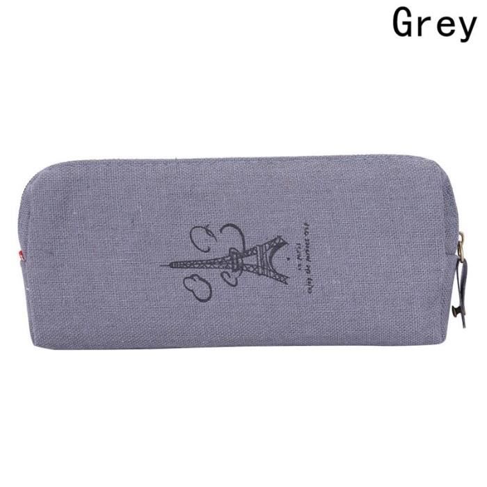 Trousse à Crayons Ronde Style Rétro - Motif Football - Pour Enfants, école, Bureau - 20 X 7,5 Cm - Polyester