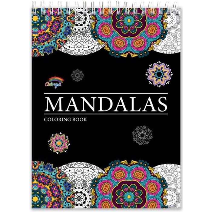 1440 Livre De Coloriage Adultes Mandalas Anti Stress Le Premier Cahier De Coloriage Adulte A Spirale Et Papier Artiste Sans Bavure Cdiscount Jeux Jouets