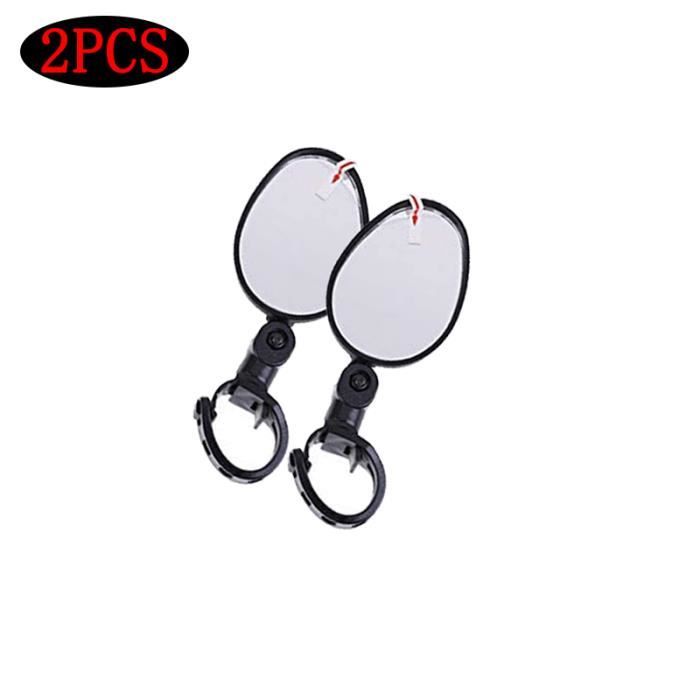 Lot De 2 Miroirs De Guidon Moto Homologués E24 – 360° Réglables, 102 Mm Rond, Noir, Pour Scooter, Quad, ATV