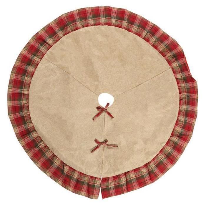 Jupe De Sapin De Noël Maison Pain D'épices LED - PVC Durable, Piles AA, Pour Arbres 66/72 Cm