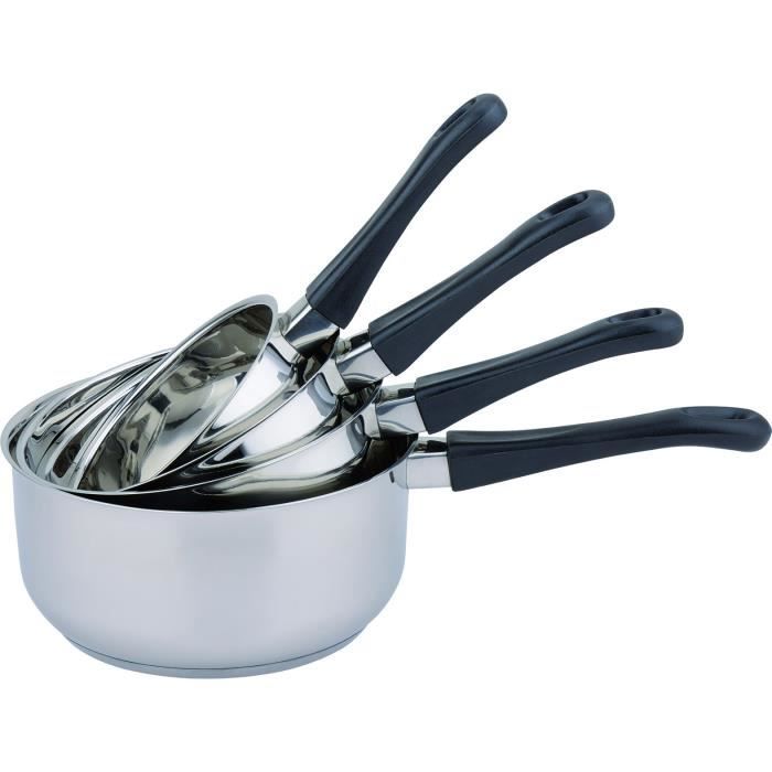 baumalu serie 4 casseroles inox 14 a 20 cm cdiscount maison