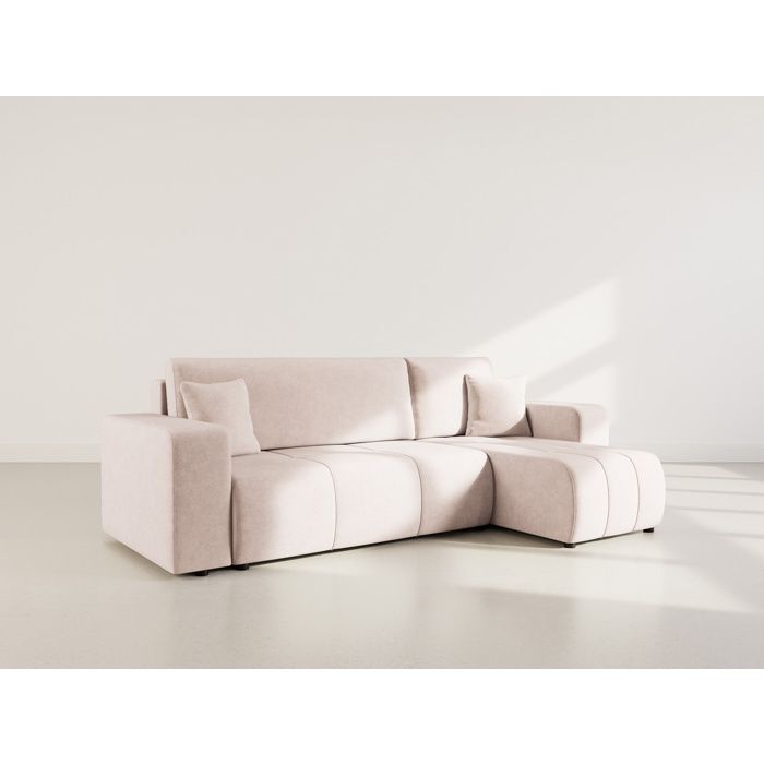 Canapé d'angle DREAMER convertible EXPRESS 140cm CUIR VACHETTE taupe matelas 16 cm | Leroy Merlin