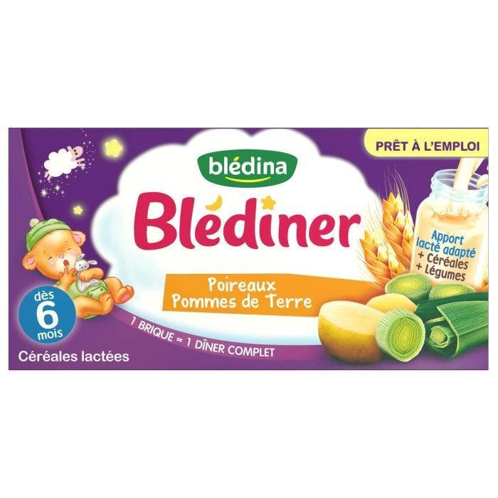 Blédina Blédîner Soupe du Soir Délice de Poireaux/Pommes de Terre