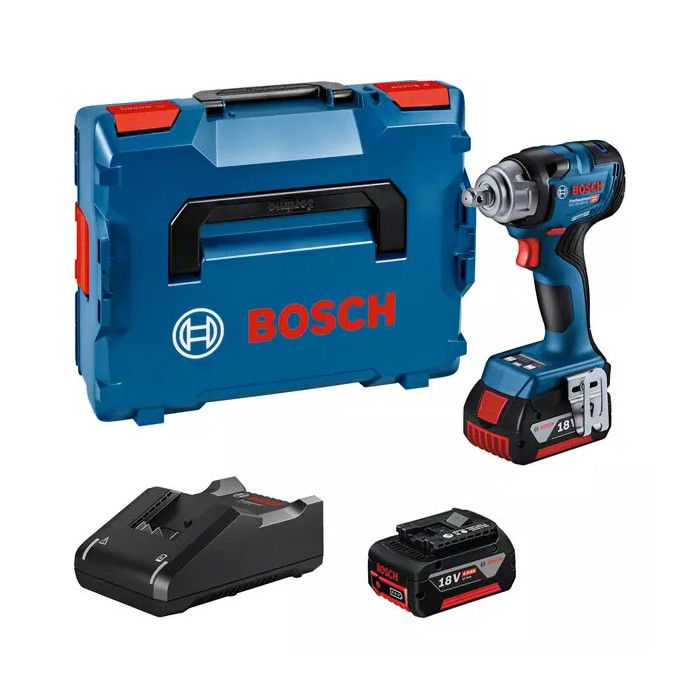 Boulonneuse à choc 18V GDS 18V 330 HC + 2 batteries GBA 5Ah + chargeur en coffret BOXX BOSCH 06019L5003 - vue 3