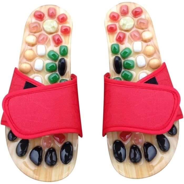 Sandales De Massage BYRIVER - Réflexologie Plantaire - Taille M - Marron - Neuf Avec Boîte