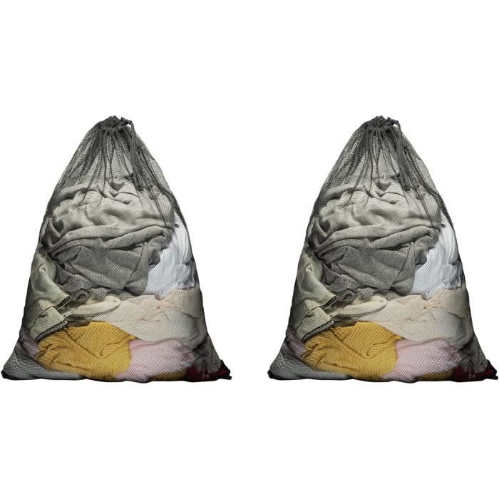 Lot De 2 Sacs En Filet à Linge, Filet à Linge En Maille Fine Avec Cordon De Serrage Pour Machine