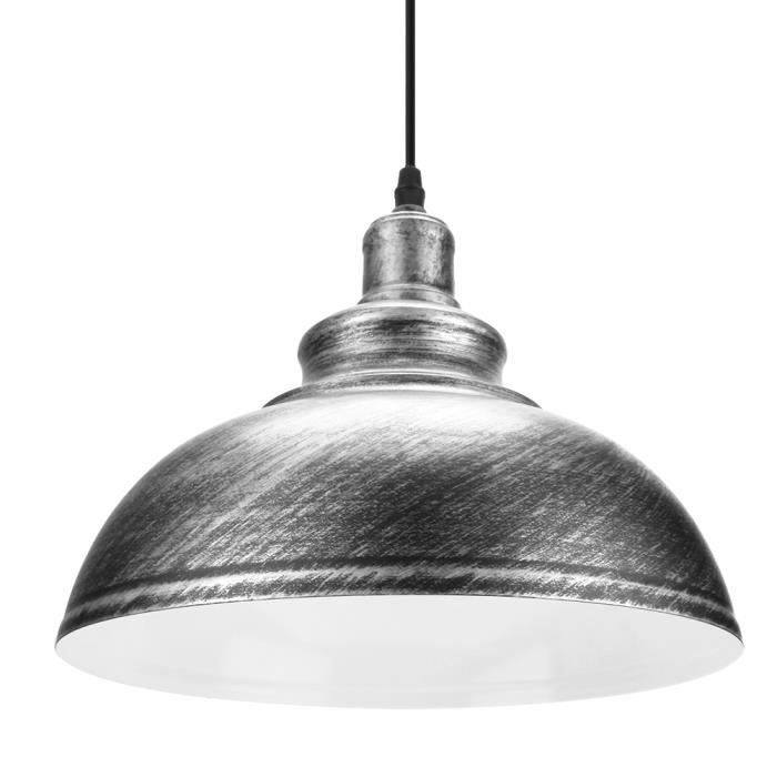 Lampe Suspension Hofstein – Plafonnier Moderne 4-6 Ampoules, Nickel Mat/Marron/Blanc