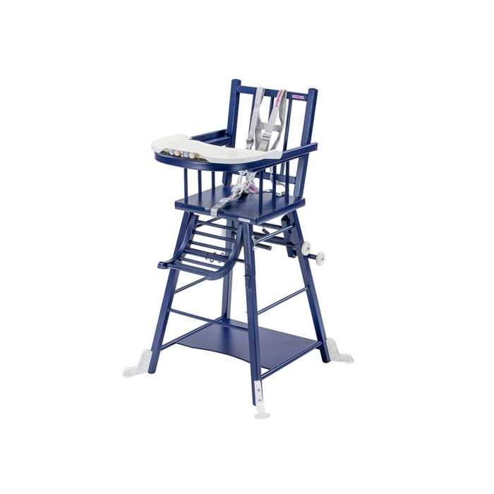 Combelle Chaise Haute Marcel Transformable Barreaux Laque Bleu Cdiscount Puericulture Eveil Bebe