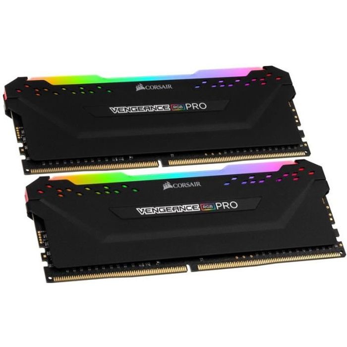 CORSAIR Vengeance RGB RS - DDR4 - kit - 32 Go : 2 x 16 Go - DIMM 288  broches - 3600 MHz / PC4-28800 - sans tampon 