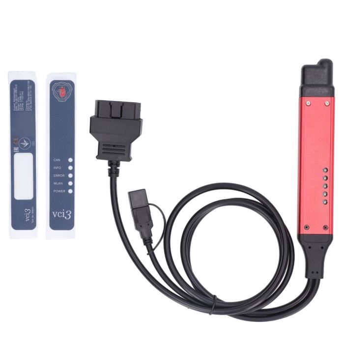 Scanner Diagnostic VCI3 WiFi Pour Camions/bus - Coque Aluminium IP67, Compatible Véhicules Lourds, Multilingue