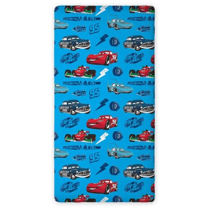 Cars Flash McQueen drap housse 90x200 CM 100% Coton Idée ...