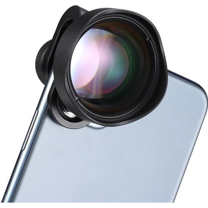 ULANZI Objectif 75mm 10X Macro clip-on pour smartphone – Compatible iPhone 11/Pro Max/X/XS Max téléphone jusquà 17 mm (Noir)