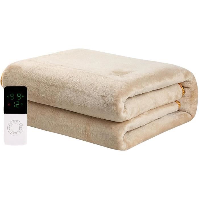 Couverture Chauffante Électrique GOTCOZY 160x140cm - 5 Niveaux Chaleur - Arrêt Auto 10h