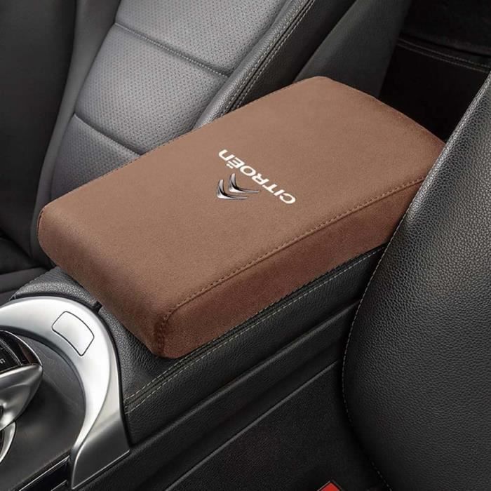 Coussin D'Accoudoir Universel En Cuir Pour Voiture - Mousse Mémoire De Forme Noir