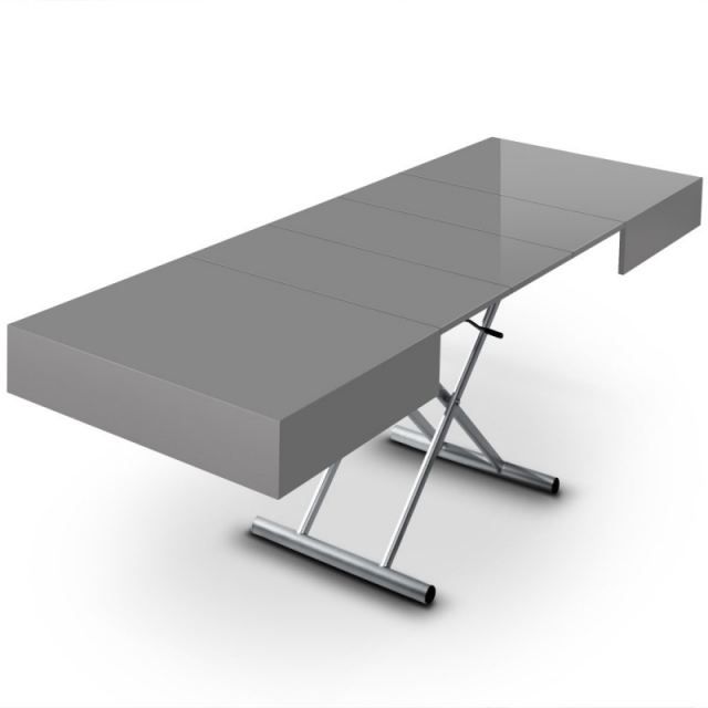 TABLE BASSE RELEVABLE EXTENSIBLE ELLA GRIS - Achat / Vente table basse ...