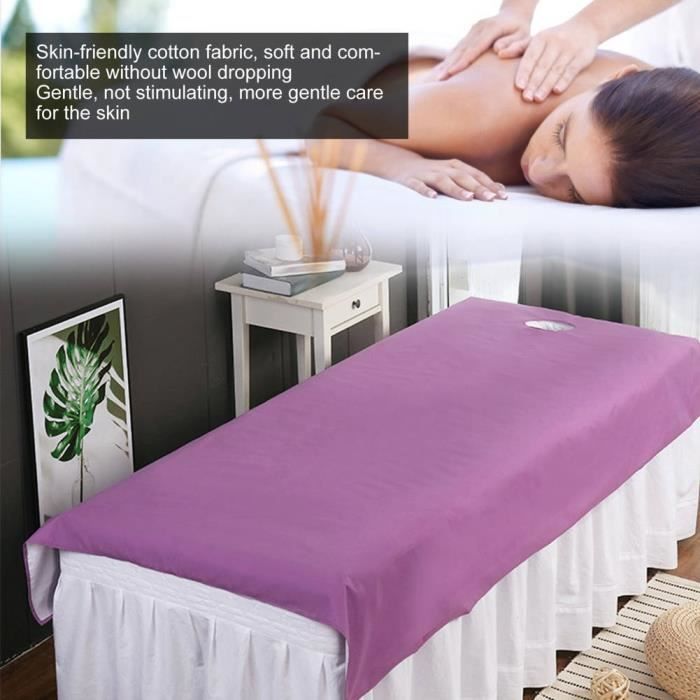 Draps jetables 2pcs Draps de Lit Jetables Couvre-lit de Massage en  Polyester Étanche Respirant pour Salon de Beauté(Blanc