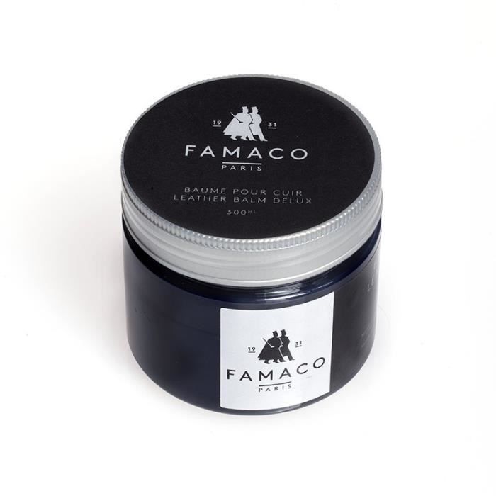 FAMACO Baume pour cuir Noir 300 ml nourrit et hydrofuge, entretien