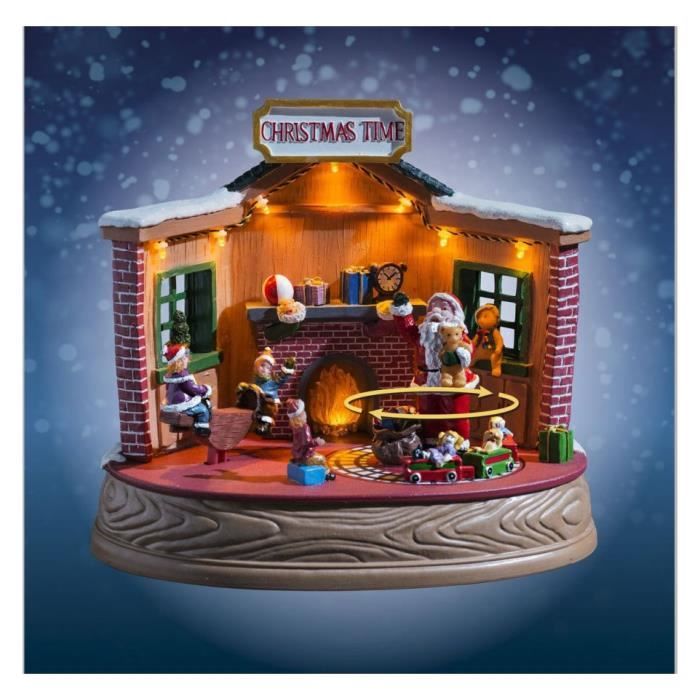 MAISON PÈRE NOEL MUSICAL ANIME LUMINEUX - Cdiscount Maison