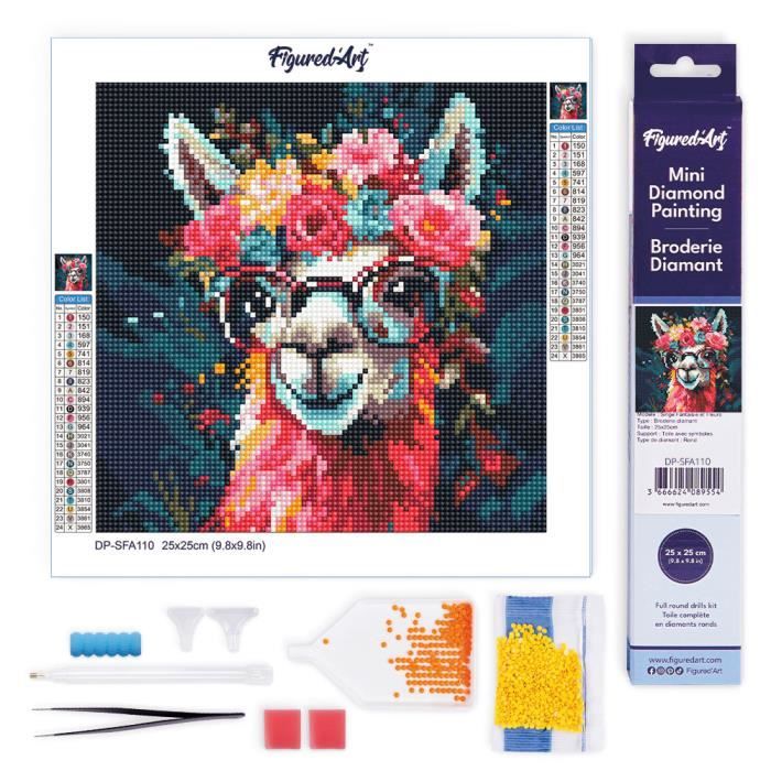 Figured'Art Mini Diamond Painting Art 5D kit completo 25x25cm Tela