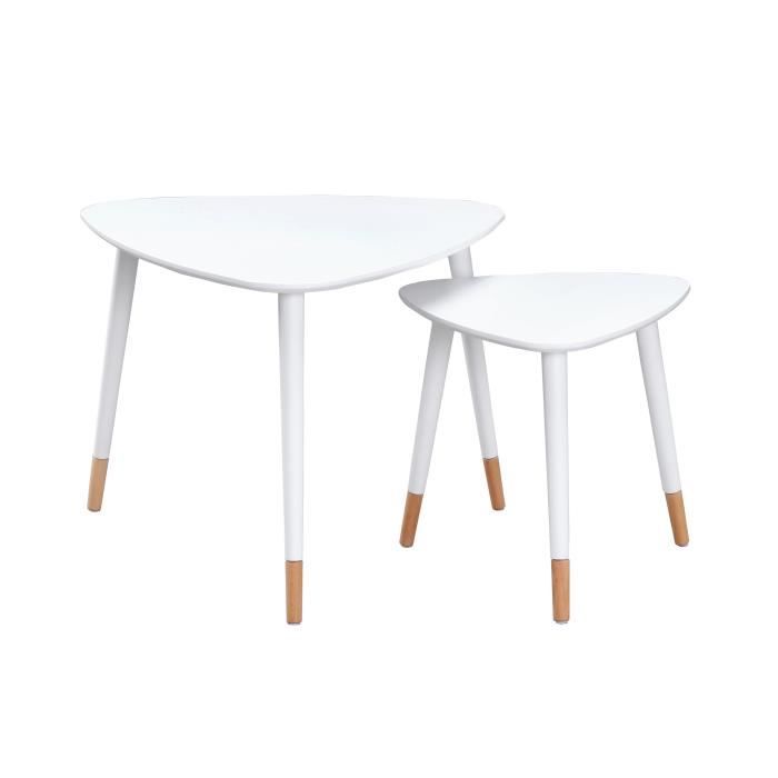 Finlandek 2 Tables Basses Gigognes Triangulaires Limpia Scandinave