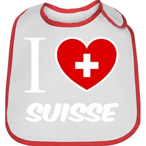 Bavoir Bebe Coton Rouge Lmk Jaime La Suisse Fond Noir Cdiscount Puericulture Eveil Bebe