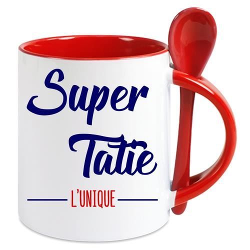 Mug Allen Desings Avec Cuillère – Crasy Cat – Rose