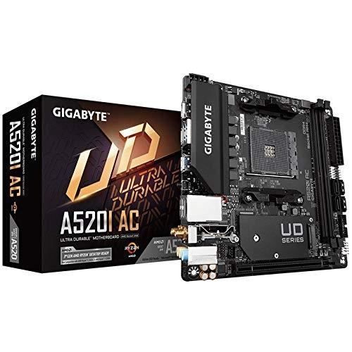 GIGABYTE A520I AC Carte Mère Prend en charge les processeurs AMD Ryzen 5000 Series AM4 6 phases VRM numériques jusqu'à 5300MHz DDR4 OC 1xPCIe 3.0 .2 WIFI GbE LAN USB 3.2 Gen1 Neuf - vue 6