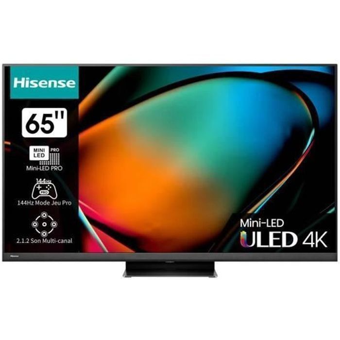 Téléviseur QLED Hisense 65U8KQ - 164 cm - Blanc - 4K - Smart TV - Wi-Fi