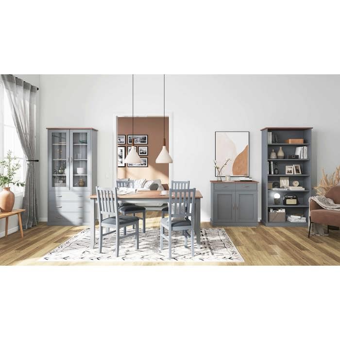 Inter Link Commode LUZERNA 3.1 Gris sépia bois massif Inter Link Commode LUZERNA 3.1 Gris sépia bois massif