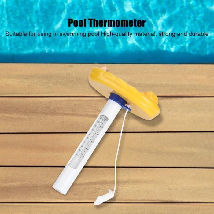 Thermomètre Piscine Flottant Numérique Avec Corde - Thermomètre Eau Spa En Forme De Cygne