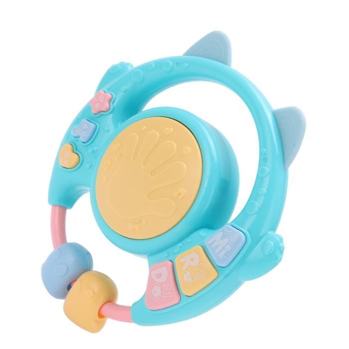 Kimiss Jouets A Macher Pour Bebe Bebe Tambour Jouet A Macher Tambour A Main Jouet Musical Son Jouet Pour Bebe Enfant En Cdiscount