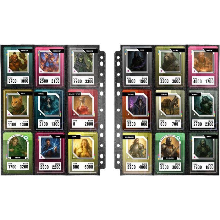 Konix Feuille TCG Double face 9 pochettes par face 63×88 mm - vue 4