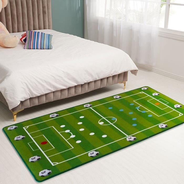 Tapis de Chambre antidérapant pour Enfants Ultra Doux Tapis de Jeux Terrain De Football