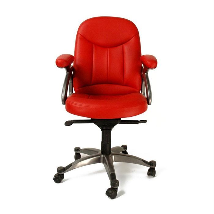Fauteuil / chaise de bureau rouge design Enzo  Cdiscount Maison