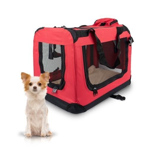 Comparer les prix de Sac de Transport pour Chat Chien Mobiclinic Balú Sac de Voyage Animaux de Compagnie Max. 10 kg Lapins Pliable Taille S Rouge