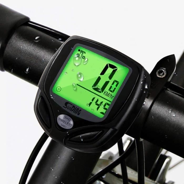 Ordinateur De Vélo Multifonction Rond - Rétroéclairage LED, Vitesse, Distance, Calories, Température