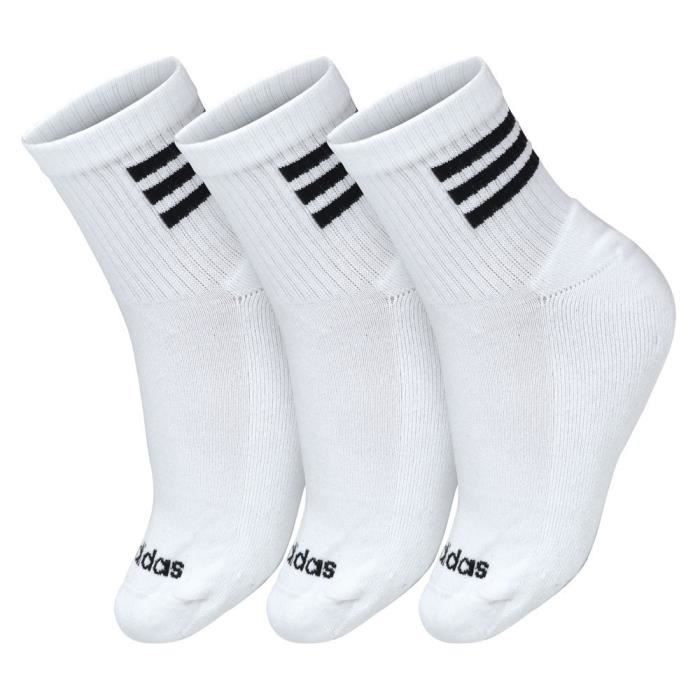 adidas Originals - Lot de 3 paires de chaussettes mi-hautes - Blanc