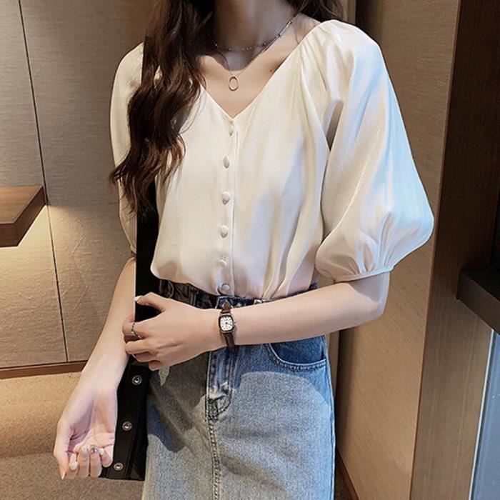 Chemise De Bureau Femme Gerlin Italian 100% Coton - Taille S Bleue à Carreaux - Neuf Sans Étiquette