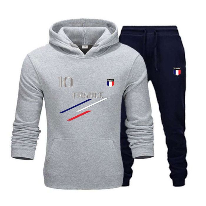 Jogging France enfant gris Football 2 toiles Taille 3 14