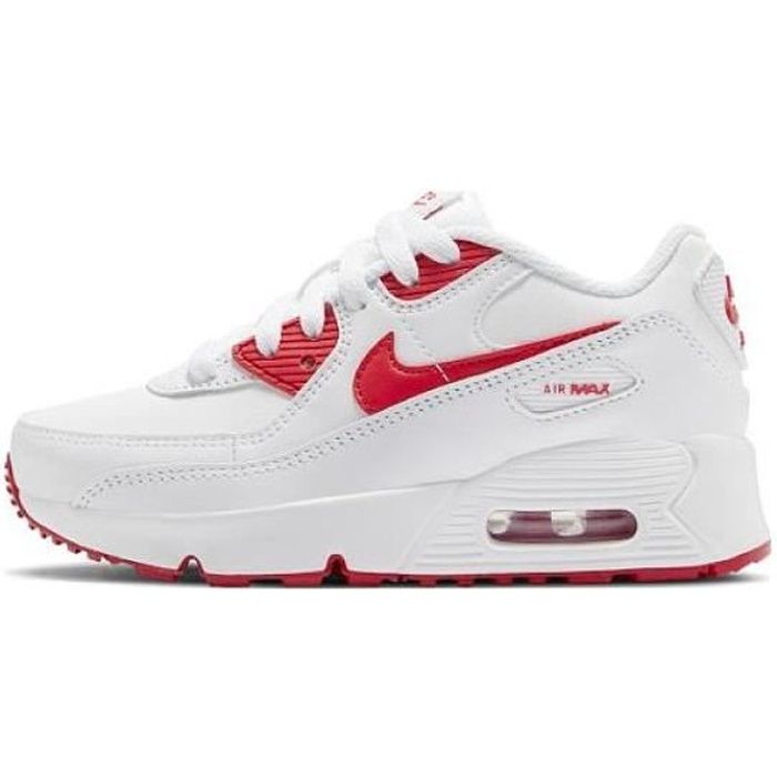 Deudor Identificar tengo hambre NIKE AIR MAX 90 LTR BLANC/NOIR/ROUGE - Cdiscount Chaussures