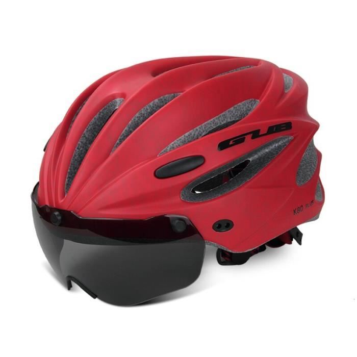 Casque Vélo Avec Visière Magnétique - Pour VTT, Skate, Roller - Taille Réglable 54-62 Cm, 18 Ventilations - Couleurs Assorties