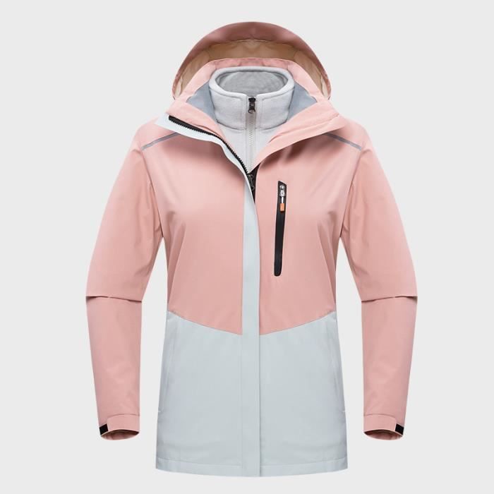 Blouson de Ski Femme Amovible 2 pi ces Imperm able Coupe vent