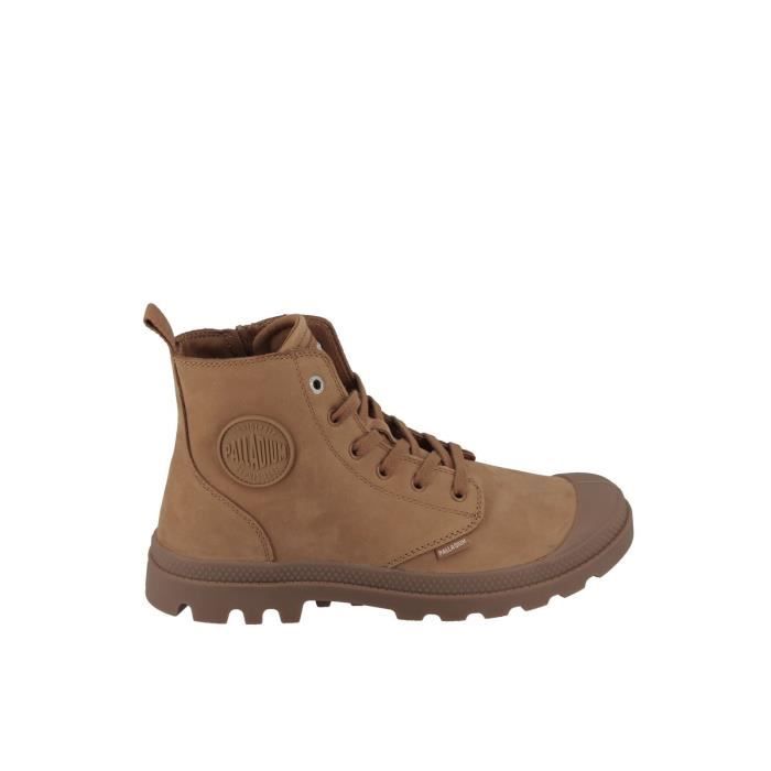 Boots classique PAMPA HI ZIP NBK Camel PALLADIUM Homme Cuir Fermeture eclair