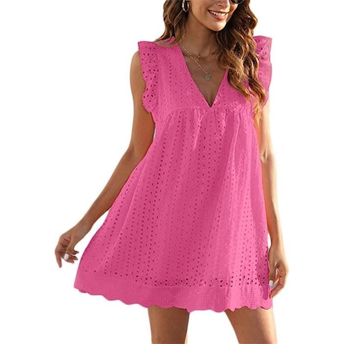 Robe col v best sale été